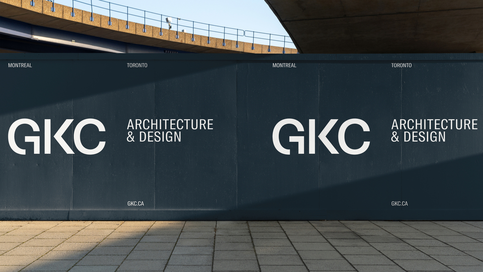 The new logo on construction site signage