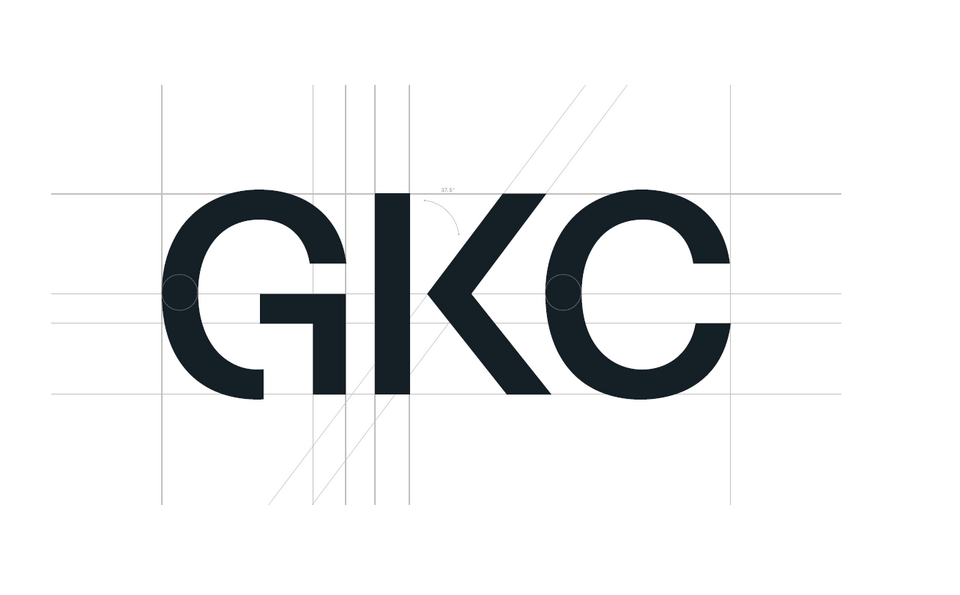 GKC logo with drafting lines