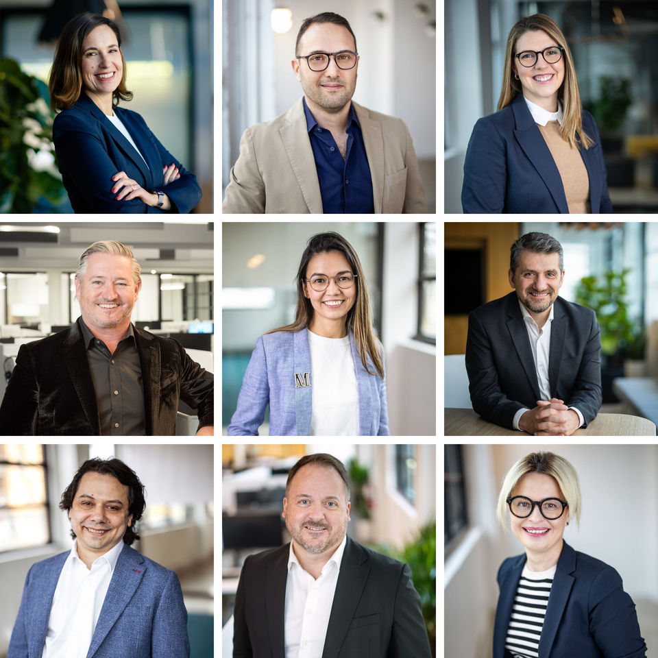 Neuf associés de la  firme GKC Architecture & Design